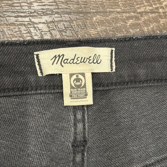 Madewell 10” High Rise Black Washed Skinny Jeans Size 32 - Picture 6 of 7